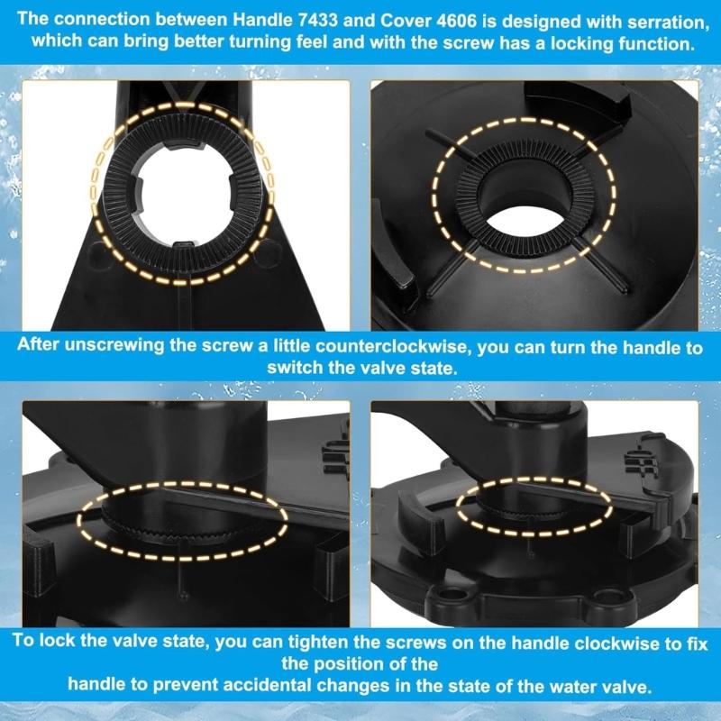 Pool Valves Replacement Set Essential Component Pool Valves Repair Set Leakproof Pool Valves for Easy Installation