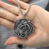 Retro Wolf Head Pendant Necklace - Men's Zinc Alloy Electroplated Wolf Tooth Design