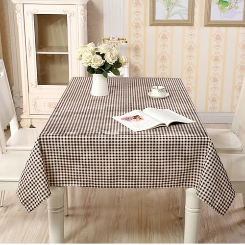 MYFTD Tablecloth, Dining Tablecloth, Checkered Pattern, Rectangular, Nordic, Pastoral Style, Stylish, Durable, Breathable Cotton Linen, Linen, Suitabl