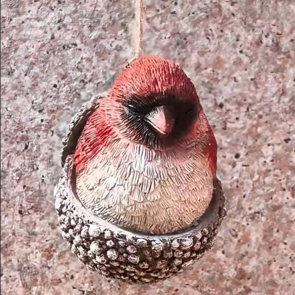 3D Forest Animal Acorn Ornaments Resin Pine Cone Bird Hanging Decoration Christmas Tree Pinecone Pendants for Home Decor