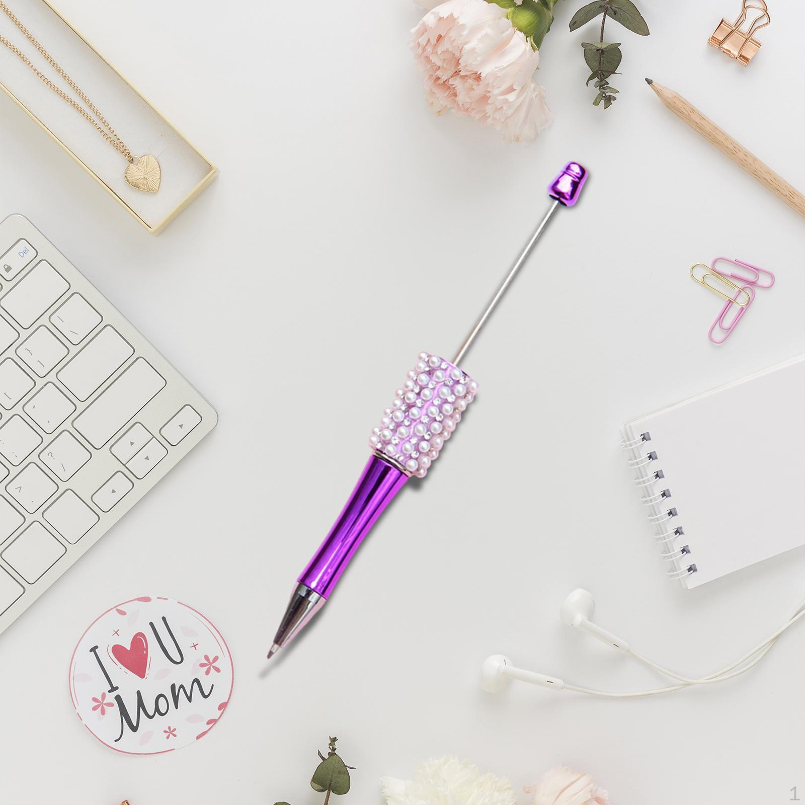 

Ручка-портал для бисероплетения своими руками, изготовление подарков, креатив для детей, ведение школьного дневника violet