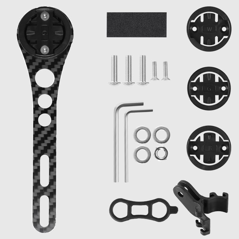 

Bike Computer Bicycle Mount Bracket for Cycle Road Made of Durable Carbon Compatible with GoPro Cameras and 130mm Compatible with and More Mount,