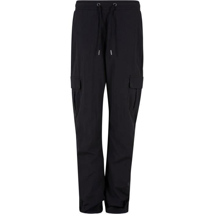 Pantalon cargo femme - Urban Classics - Noir - Taille standard - Confortable et élégant - Poches cargo