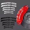 CRN1 6pcs Car Caliper Sticker Wheel Hub Decals Decoration For Mercedes Benz AMG W203 W206 W220 W205 W211 W212 W201 W210 W108 W168