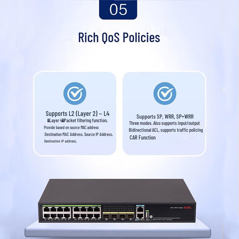 H3C S5135S-16T4S-EI-Q Smart Gigabit Layer 3 Access Switch
