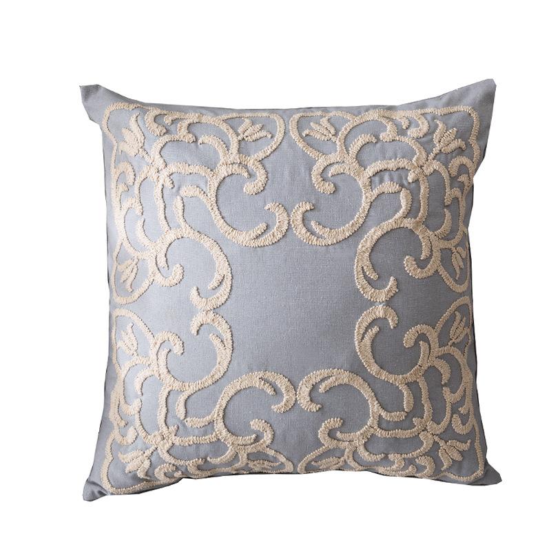 50x50cm Flower Embroidered High Quality Pillowcase Sofa Chair Seat Living Room Cushion Cover Home Decoration