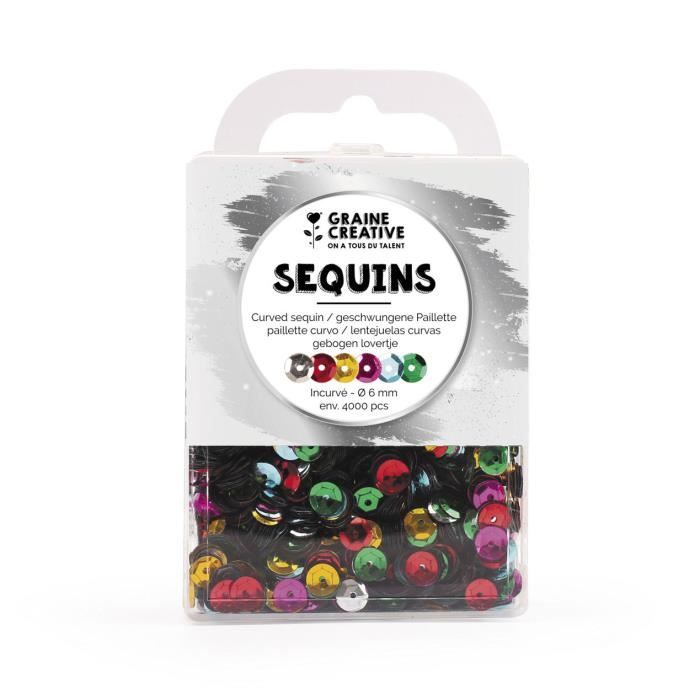 MULTICOLOR CURVED SEQUIN {color}