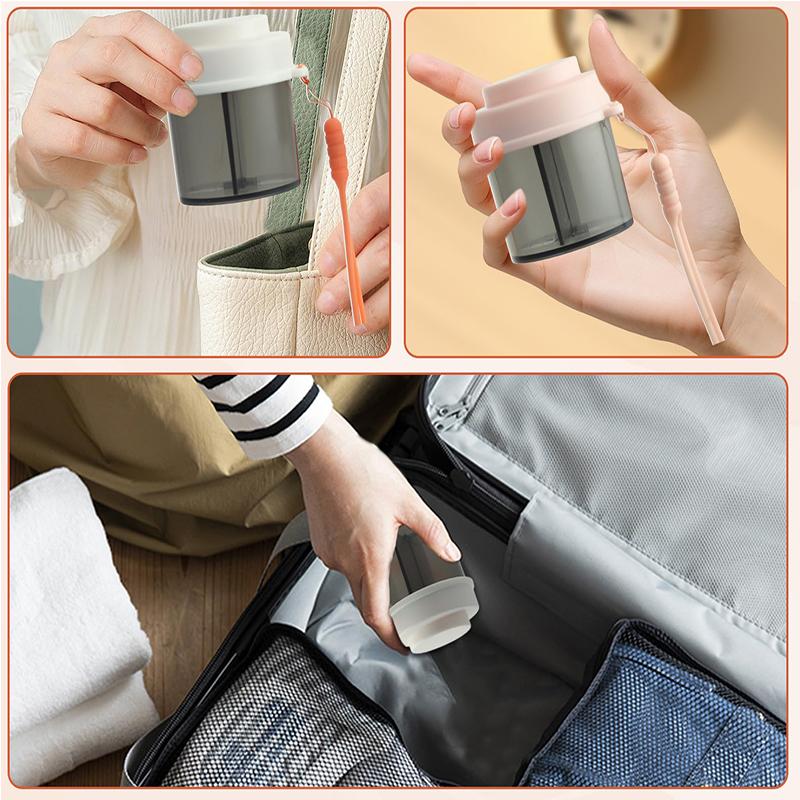 UNTIOR Pill Box 4 Grids Rotatable Visual Tablets Medicines Organizer Case Travel Pills Drug Vitamins Fish Oils Storage Dispenser