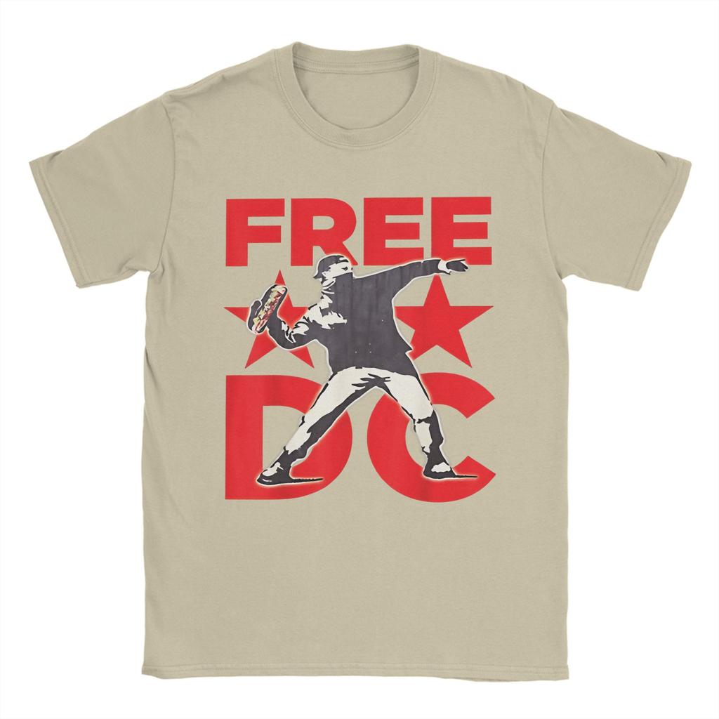 Dc Sandwich Guy T-Shirt Summer  Pure Cotton T Shirts For Couple Trending Print Tee Shirt Short Sleeves Y2K Retro Tees