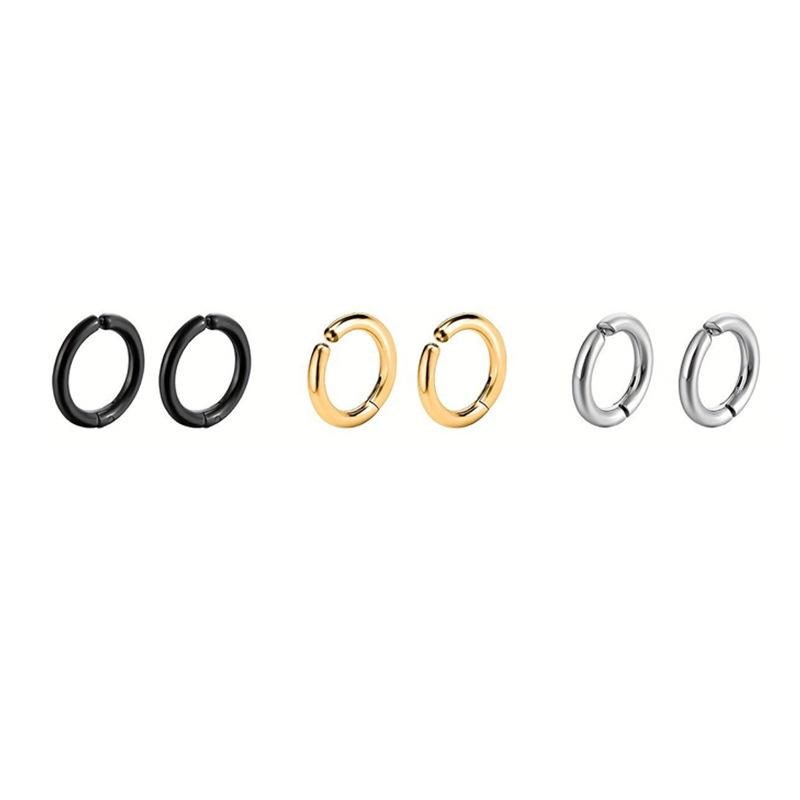 15 Paar Magnetischer Ohrring-Set aus Edelstahl mit runden & quadratischen Zirkonia für nicht durchstochene Ohren beige