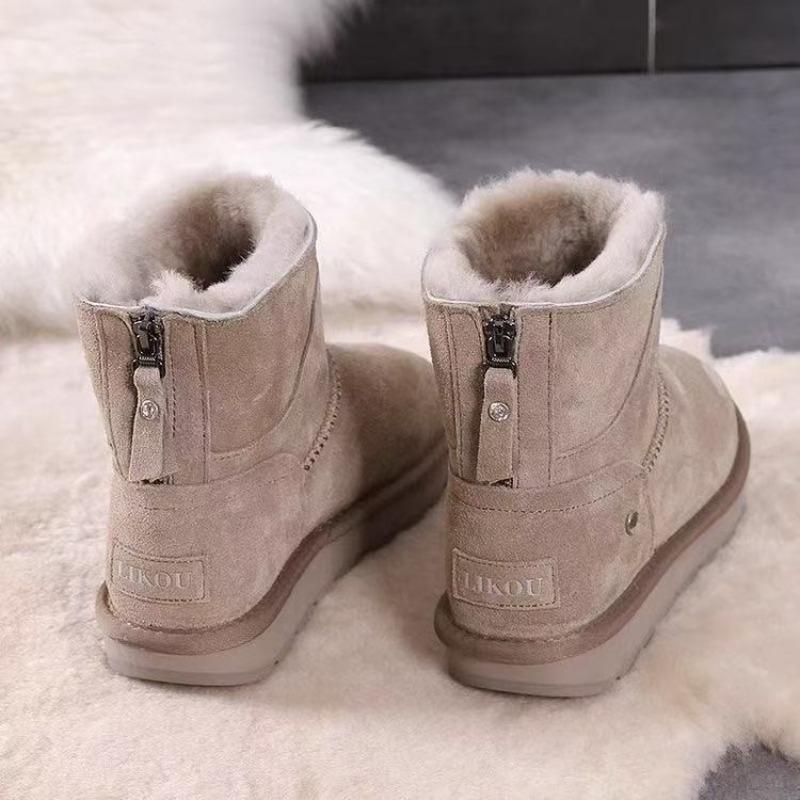Fashion Snow Boots Women's Winter 2025 New Fur All-in-One Booties Thickened Warm Cotton Shoes