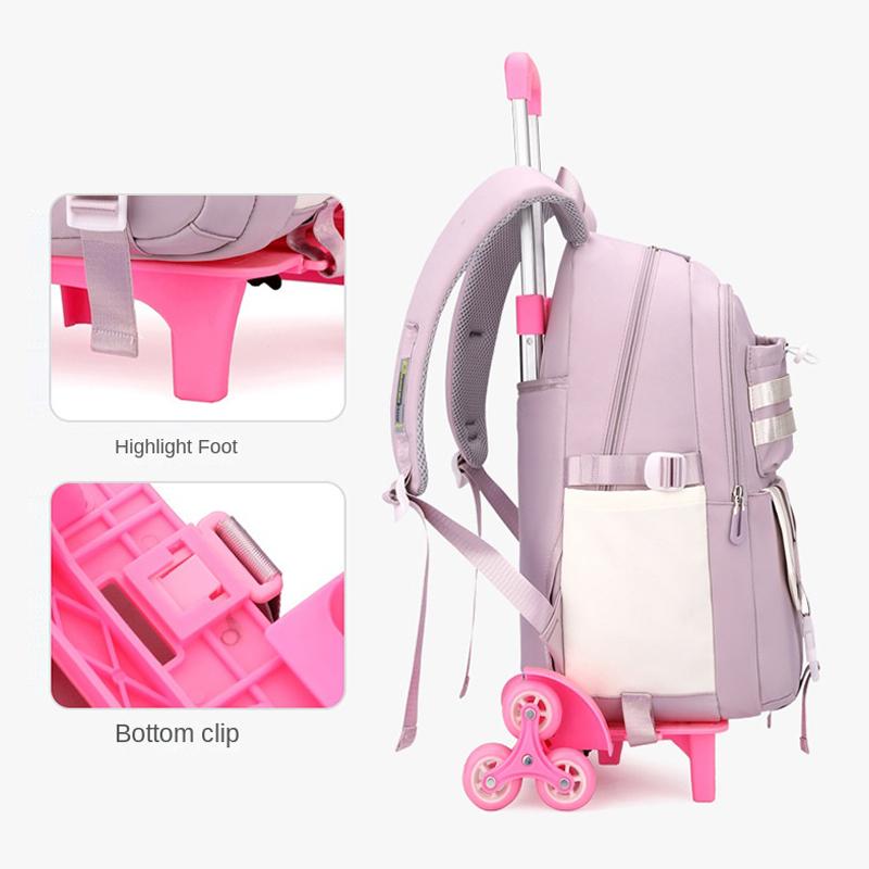 Children'S Backpack School Bag For Girls School Wheeled Backpack Kids Travel Luggage Trolley Bags School Backpack With Wheels