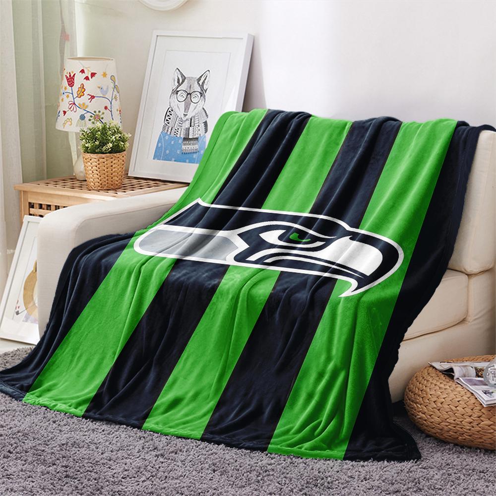 1 Stück Seahawks-Print Flanelldecke, Hohe Qualität, Bequem für alle Jahreszeiten, Heimdekoration, Wärme und Komfort, Perfekt für Geschenke