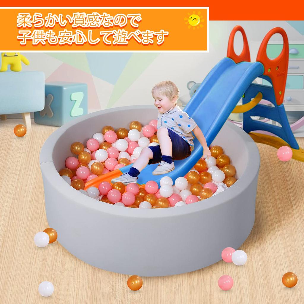 Piscină cu bile rotunde din spumă, Echipament de joacă de interior, Spumă de înaltă densitate, Textură moale, pentru bebeluși și copii, Jucărie educativă, Casă cu bile, Colorat