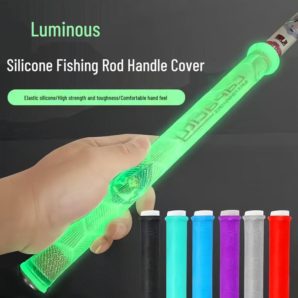 Universal Non-Slip Fishing Rod Grip Tape with Handle Cover - Upgraded Silicone, Extended, Thickened Design, Wear-Resistant, Secure Rod Stopper
