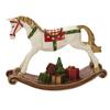 Christmas Rocking Horse Ornaments Resin Rocking Horse Figurine Christmas Table Decoration Party Favor Supplies Home Decorations