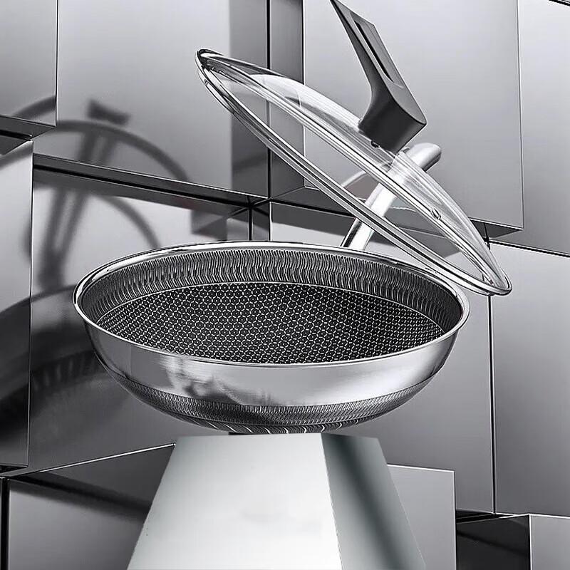 Shangheng 316L Stainless Steel Honeycomb Non-Stick Wok