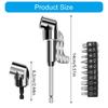 105 Degree Right Angle Driver Drilling and Driving Power Screwdriver Drill Attachment Adapter 1/4inch Hex Quick Changes