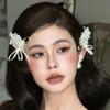 1 Pair White Bride Hairpin Stylish Wedding Headdress French Style Bridal Hair Clip  Hair Accessories