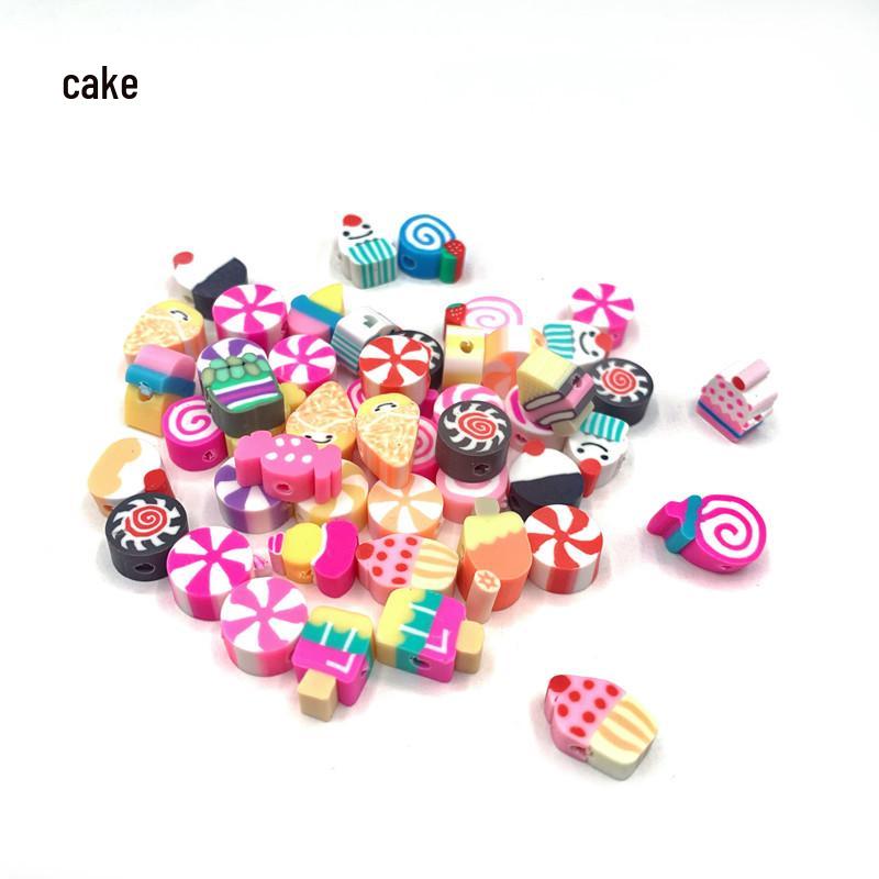 Colorful Fruit & Smiley Face Polymer Clay Beads Bracelet DIY Jewelry Accessories