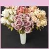 Artificial Silk Polish Rose Buds For Photography Props Wedding Home Decor
