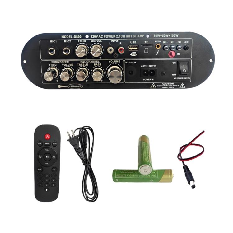 

D800 2.1 Channel Amplifier Board Bluetooth-compatible 5.0 for Home Entertainment with Remote Power Cord