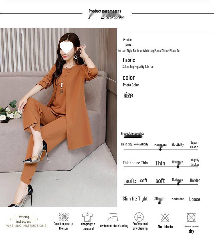 Costume Élégant pour Femme - Pantalon Large Noir - Ensemble Trois Pièces - Automne/Hiver 2025