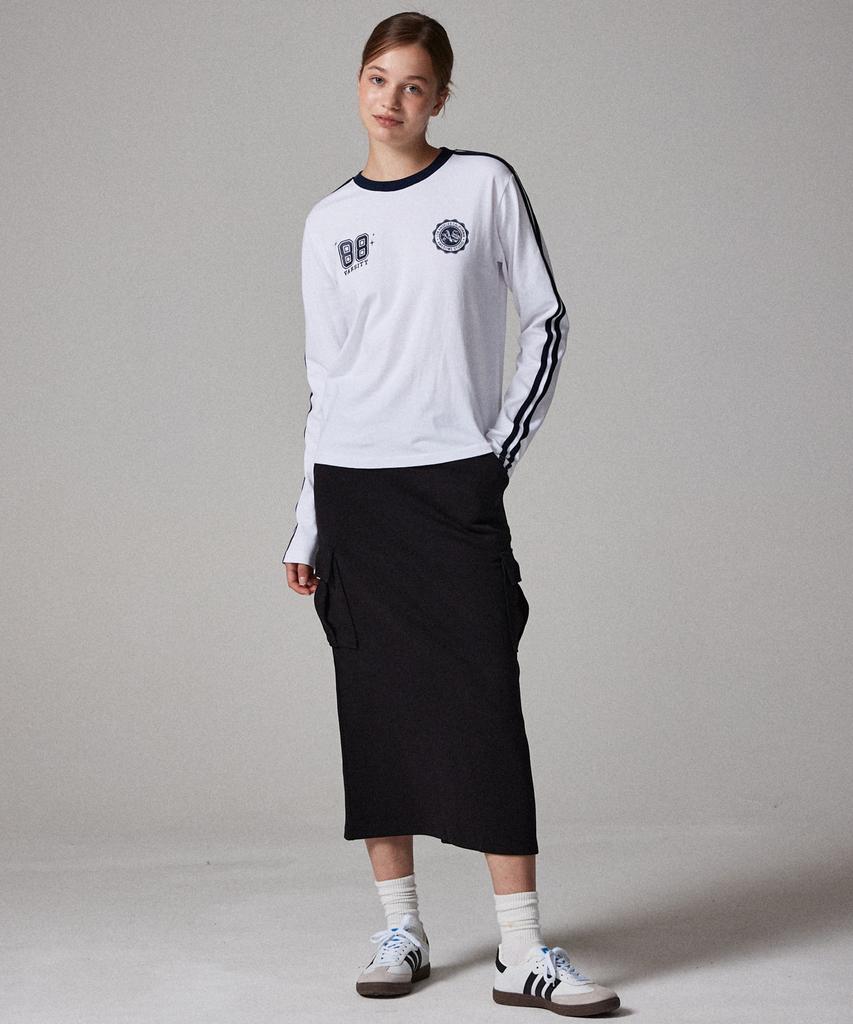 AWESOME STUDIO Cargo Sweat Long Skirt Black