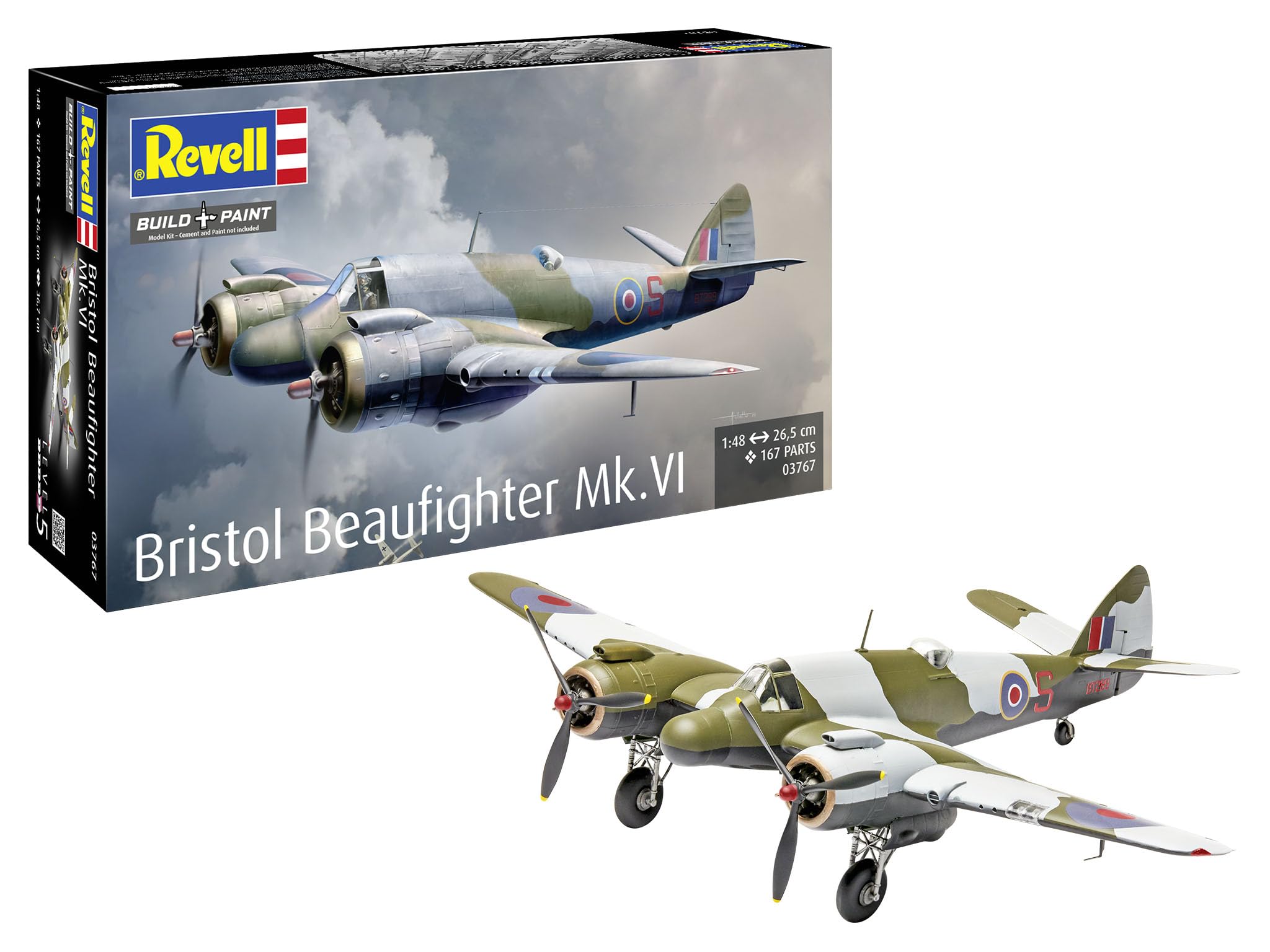 Немецкий Revell Bristol Beaufighter Пластиковая модель 03767 1/48 Mk.6 (Самолет)