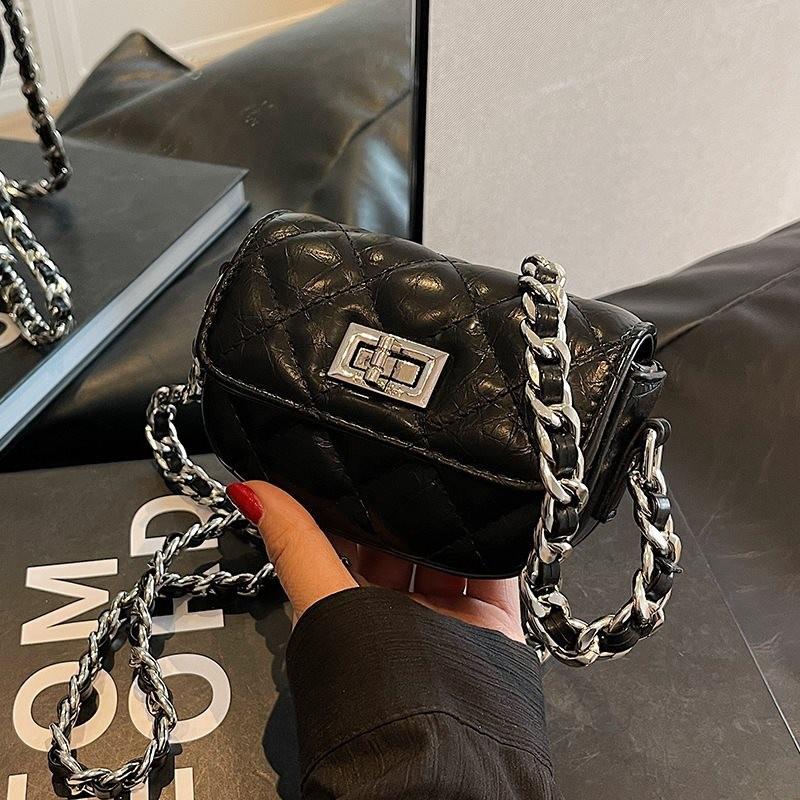 Chic Silver Mini Bag For Women Stylish High-end Summer Shoulder Crossbody Purse
