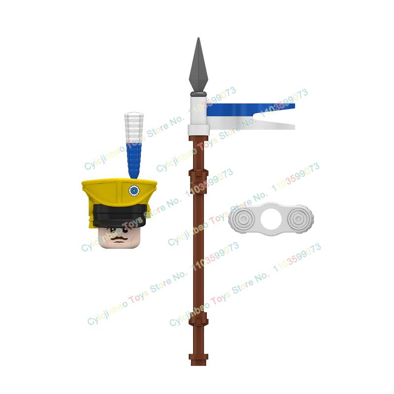 Napoleonische Kriege Britische Französische Füsiliere Dragoner Bausteine Actionfiguren Zubehör Kopf Waffe Kinderspielzeug N001-048