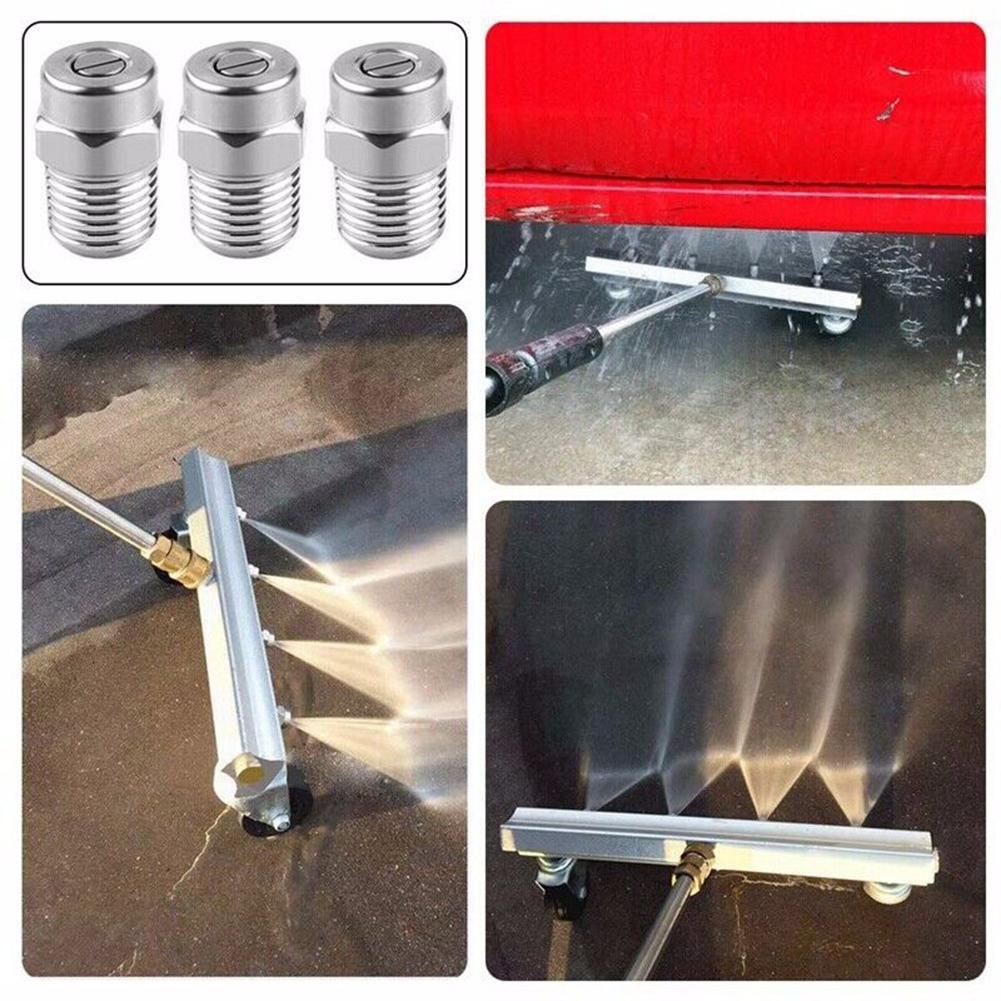 Pressure Washer Thread Type Spray Brush Replacement Tools Screw Type Nozzle For Undercarriage Cleaner Car Cleaning Tool Parts
