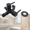 Not Corrosion Double Port Laundry Faucet Easy Installation Double Outlet Washer Valves For Washer & Dryer Compatibility