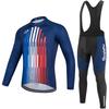 Tour De France 2026 Strap Long Sleeve Cycling Suit Set Winter Warm Thin Fleece Cycling Shirt Cycling Top Overalls