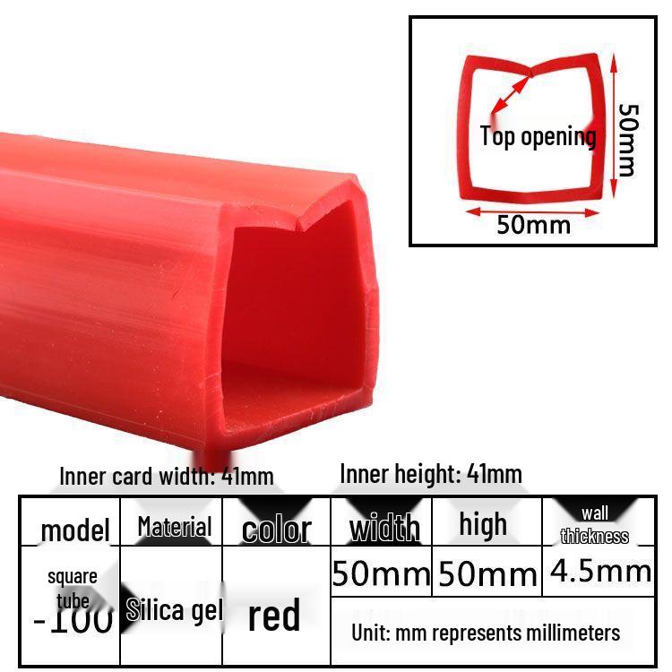 High-Temperature Resistant Silicone Square Tubing: Durable, Customizable, Aging-Resistant Rubber Sheath and Hollow Sealing Strip.