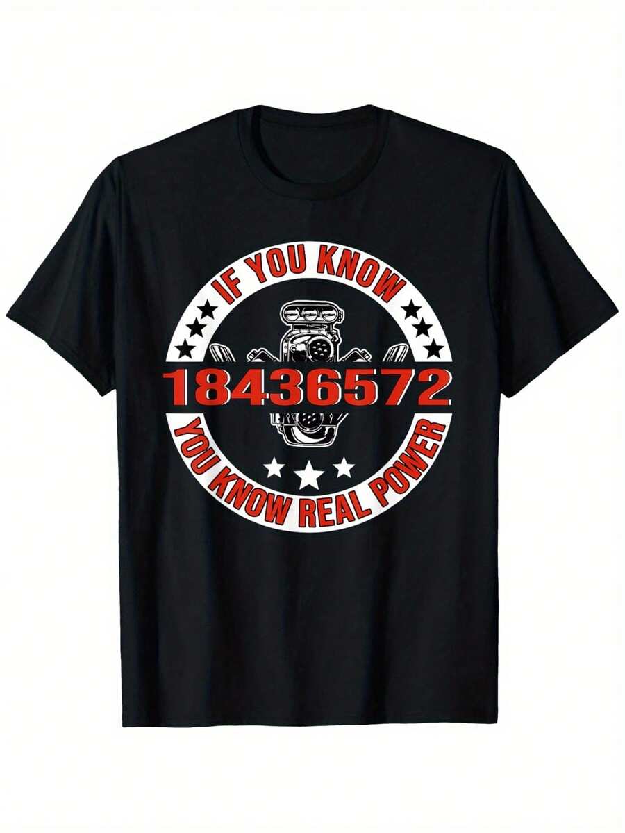 

Unisex s Heavyweight Mechanic T-Shirt - V8 Engine Graphic Tee With If You Know Too Know The Power Slogan S