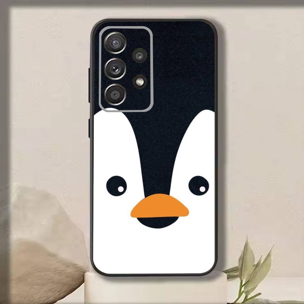 C-Cartoon Penguin   Phone Case For Samsung S25,S24,S21,S22,S23,S30,Ultra,S20,Plus,Fe,Note,10,9,5G Black Cover