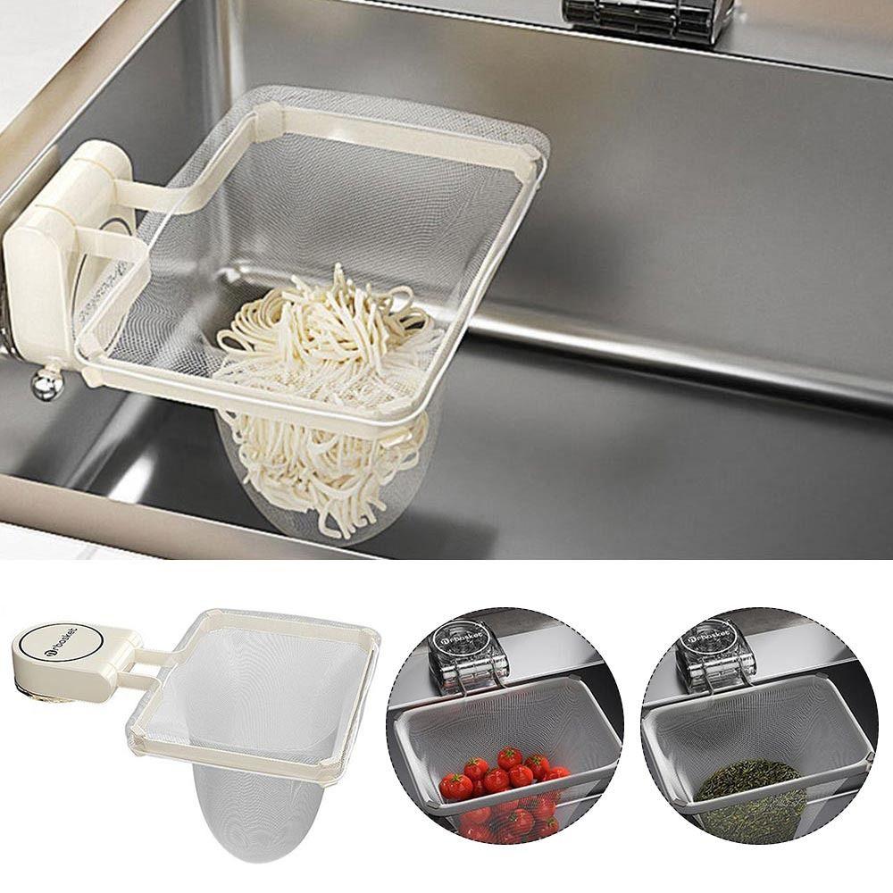 Removable Kitchen Rag Storage Rack Kitchen Strainer Basket Strainer Spone Drain Basket Sink Strainer Leftover Collector Kitchen