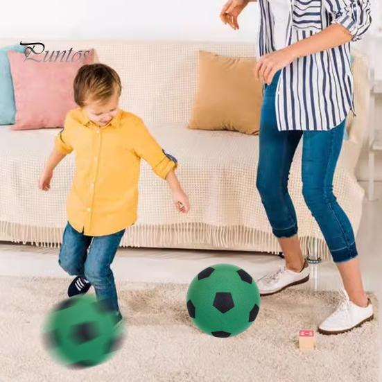 Soft Touch Silent Football Indoor Training Ball Elastic Playtime Foam Soccer Long-lasting Quiet Sports Gear for Children Safe Equipment For Kids