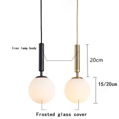 Скандинавский креативный стеклянный подвесной светильник для гостиной, главной спальни, простые подвесные светильники для столовой, прикроватная тумбочка для спальни, маленькая люстра