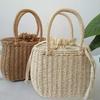 Bohemian Woven Straw Crossbody Bag Lightweight Drawstring Closure Large Capacity with Fringe Handbag for Women Beach Vacation