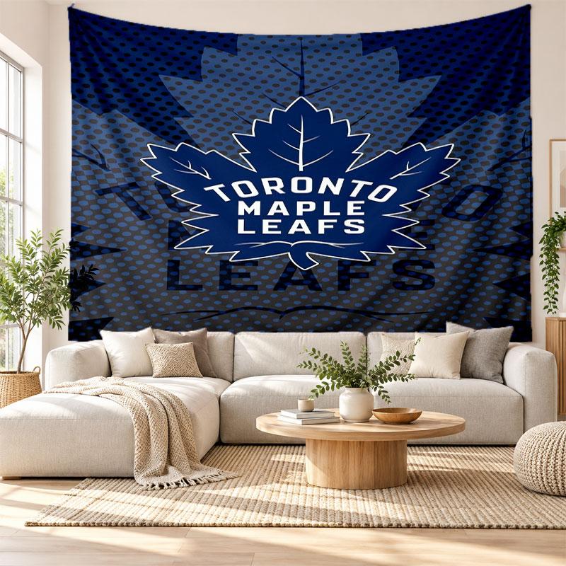 Toronto Maple Leafs Wandteppich, Wandbehang aus weichem Stoff, Dekorative Kulisse für Schlafzimmer Heimwandkunst
