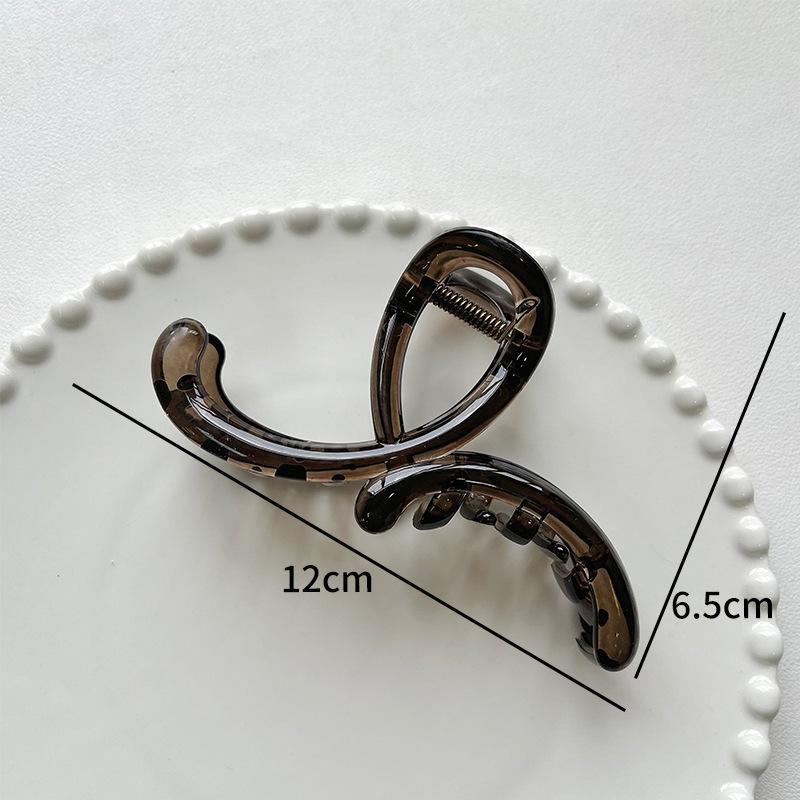 

Модный акриловый большой волнистый зажим для волос для женщин корейский желеобразный цвет ацетат геометрический крест заколка головной убор аксессуары для волос