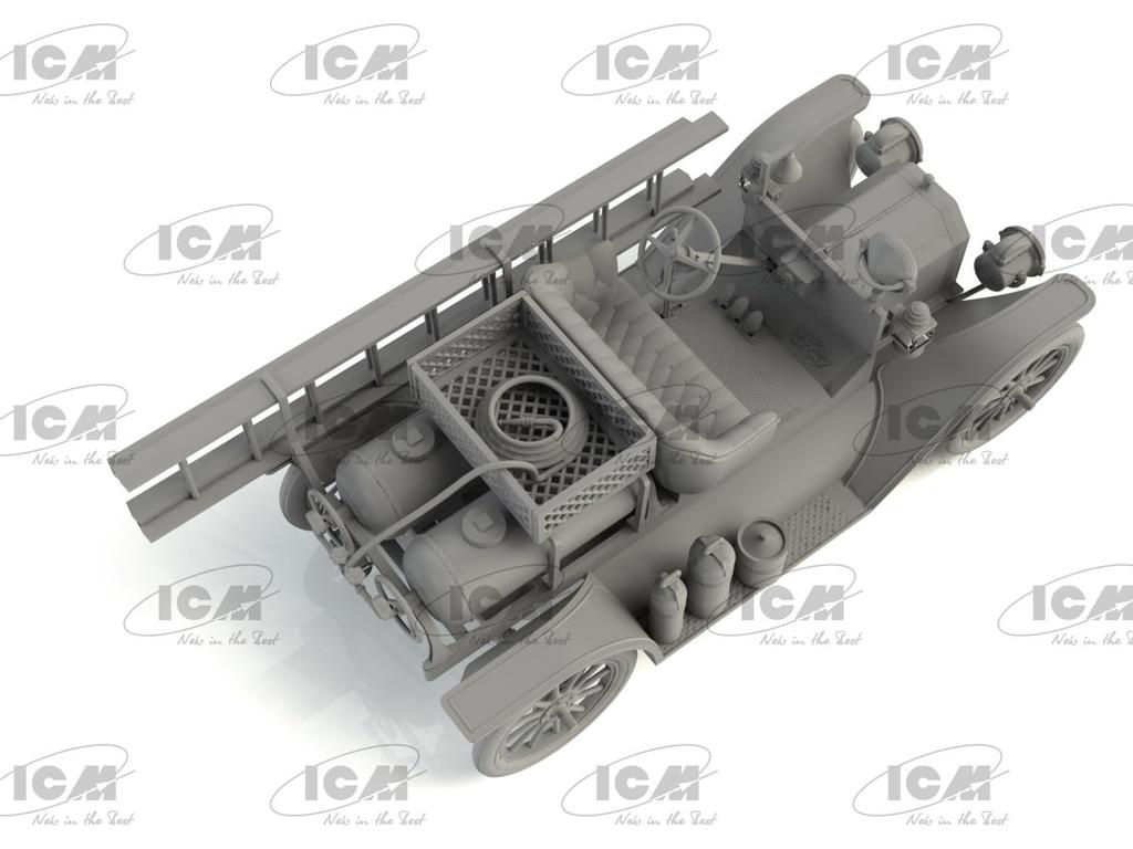 ICM Scale Model T Ford 1914 Fire Engine with Crew Plastic Model Kit 35606 1/35