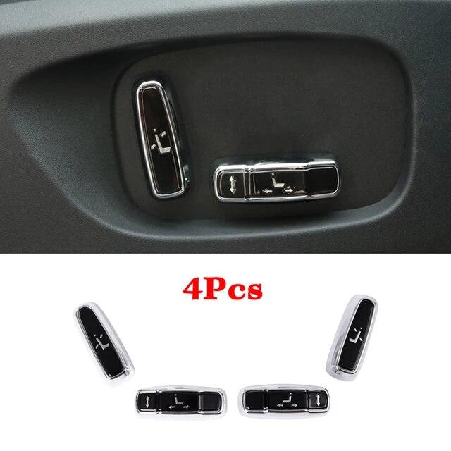 Copertura Decorativa Pulsante Regolazione Sedile Auto per Land Rover Discovery 5 L462 Discovery Sport Range Rover Vogue L405 Sport Evoque 16-17