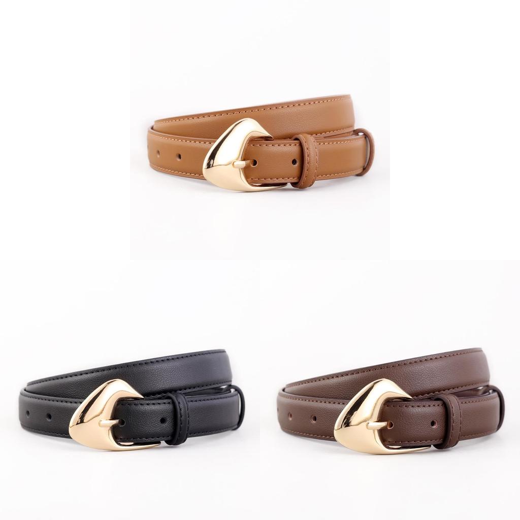 Genuine Leather Womens Business Belt With Steel Buckle For Casual And Office Wear
