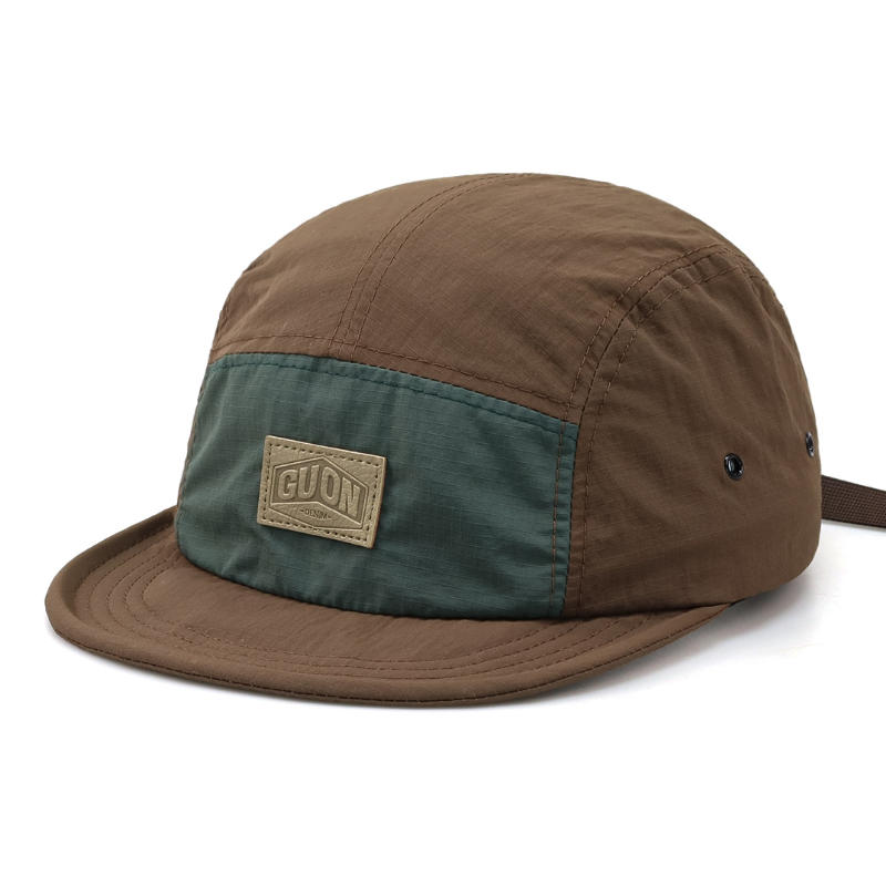 Retro Japanese-Style Short-Brim Five-Panel Color-Block Baseball Cap Soft-Brim All-Season Quick-Dry Outdoor Cap Adjustable