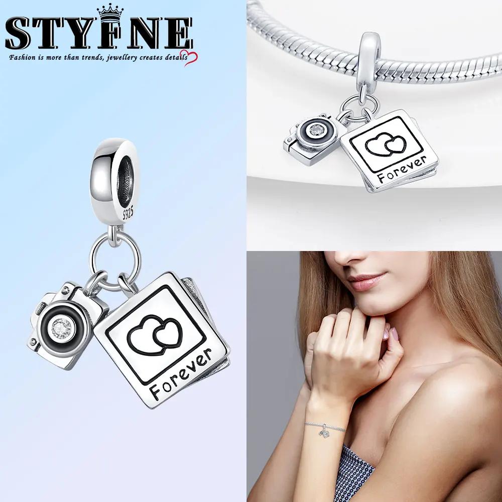 Anniversary Luggage Airplane Passport Three-Piece Set Copper Charms Fit Original Bracelet Jewelry Making For Women Gift