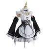 NIUKACOS Rem and Ram Cosplay Costume with Wig from Life In Another Maid Outfit for Photo Size L ReZERO -Starting World-, Anime, Adults, Halloween,