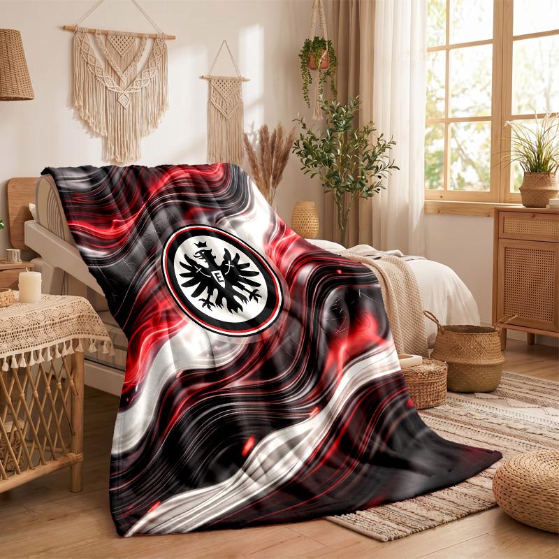 Eintracht Frankfurt Fußball Druck Flanell Decke Weich Warm Sofa Bett Überwurf für Zuhause Büro Schlafzimmer